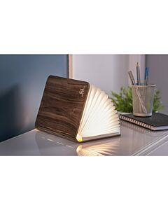 Gingko Smart Book Light (Natural Wood) Walnut Large